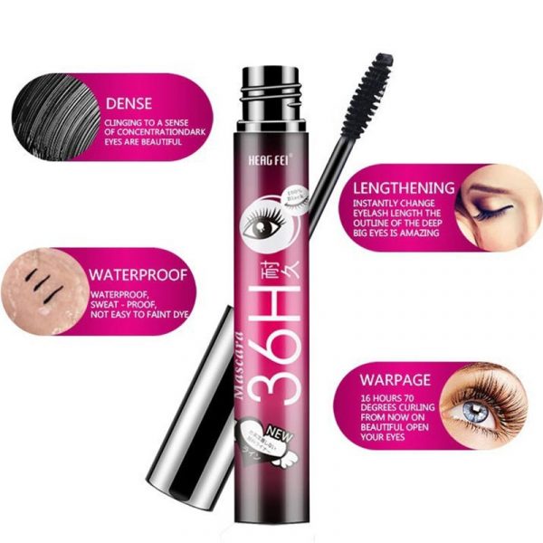 4D Silk Fiber Mascara for Eyelash Lengthening, Makeup Waterproof, Fast Dry Mascara