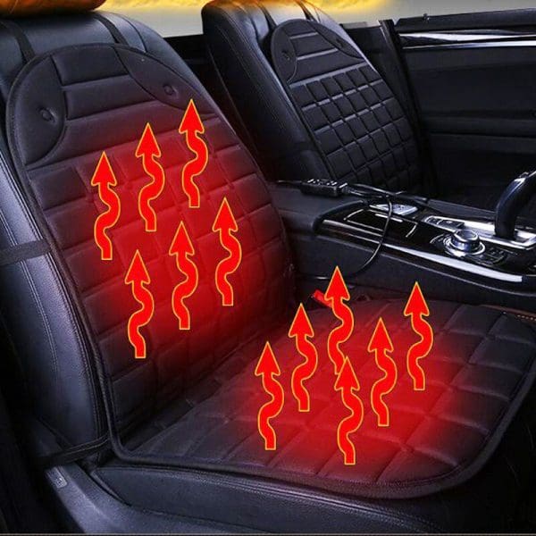 12v/24v Heated Car Seat Cover Heating Electric Car Seat Cushion Hot Keep Warm Universal in Winter Coffee/Black/Gray/Red/Blue