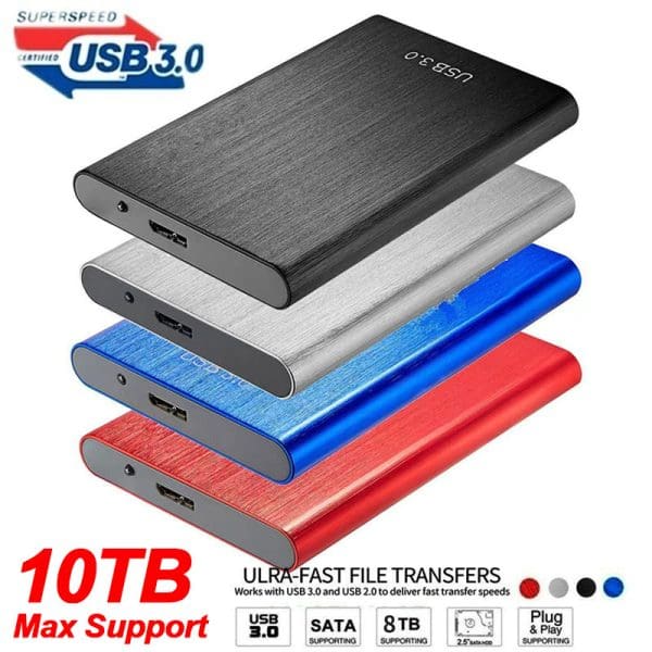 דיסק נייד מהיר בגדלים של 1TB 2TB 4TB 8TB  – פתרון מושלם לגיבוי והעברת נתונים